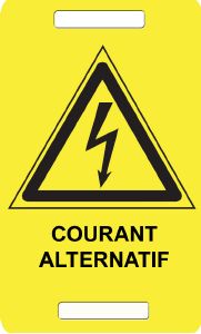 Etiquette PVC "Courant alternatif" 7x4