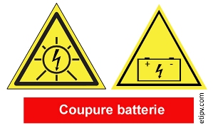 Etiquette Adhésive "Coupure Batterie"