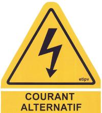 Plaque RIGIDE DILOPHANE - PVC "COURANT ALTERNATIF" 5x5 cms