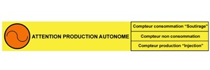 Kit d'autocollants pour signalisation des compteurs de production