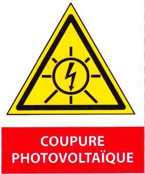 Etiquette Adhésive "Coupure photovoltaïque"