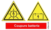 Etiquette Adhésive "Coupure Batterie"