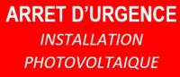 Plaque RIGIDE PVC "ARRET D'URGENCE - Installation Photovoltaïque" 8x4 cms