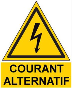 Etiquette Adhésive "Courant Alternatif"