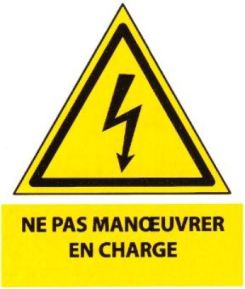 Etiquette Adhésive "Ne pas manoeuvrer en charge"