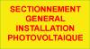 1 Etiquette Adhésive "Identification : Sectionnement Général Installation Photovoltaïque"